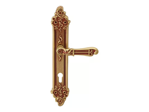 TIFFANY - Chromed brass door handle on back plate _ LINEA CALI'